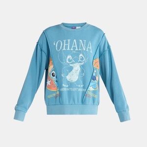 Disney Stitch 'Ohana Women's Graphic Crewneck Sweatshirt